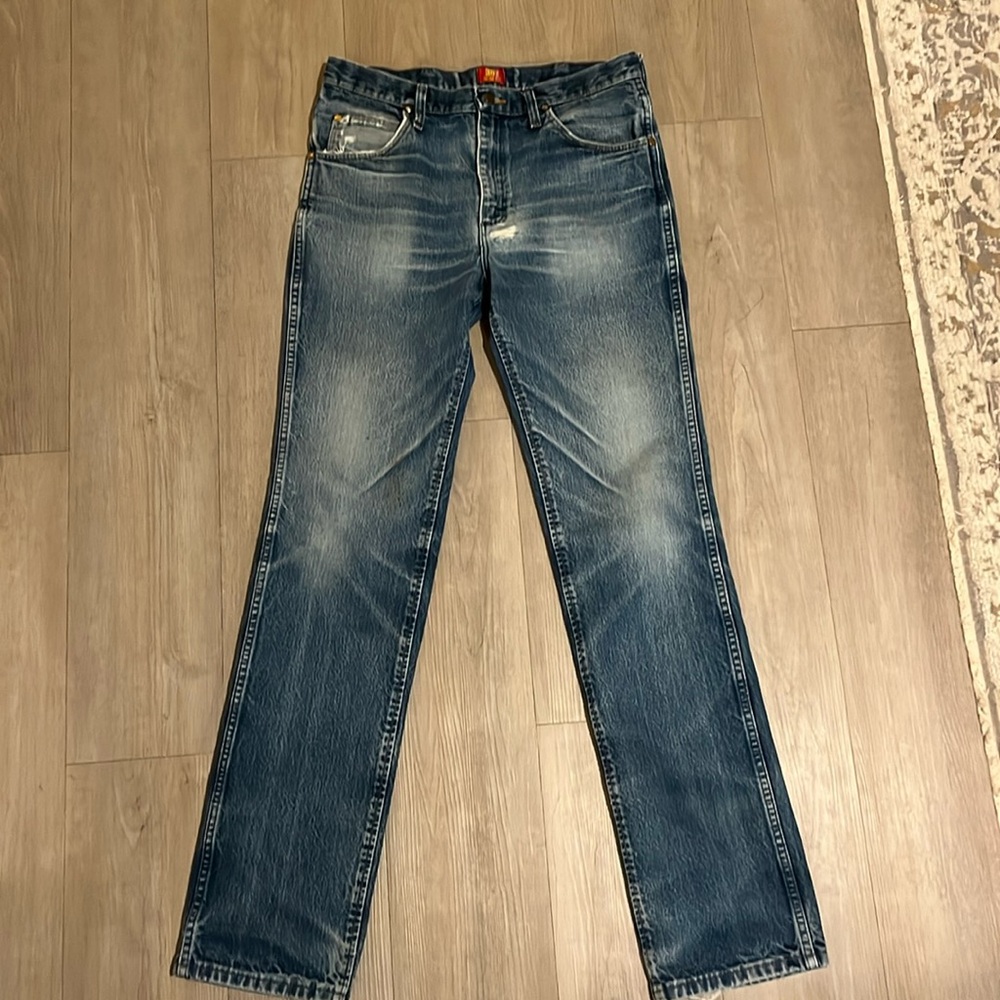 Worn in Slim fit Wranglers. True to size 32, 36